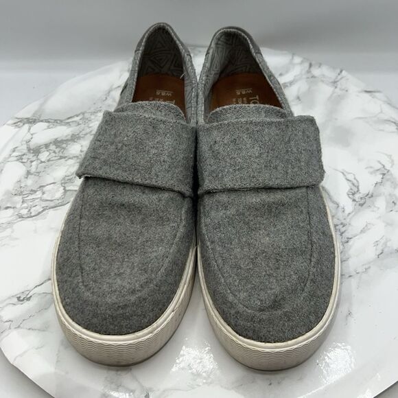 TOMS Altair Grey Wool Slip-On Sneakers-7.5 - Picture 4 of 11